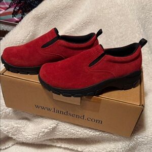 Lands' End Men's Vibrant Red Slip-On Loafers